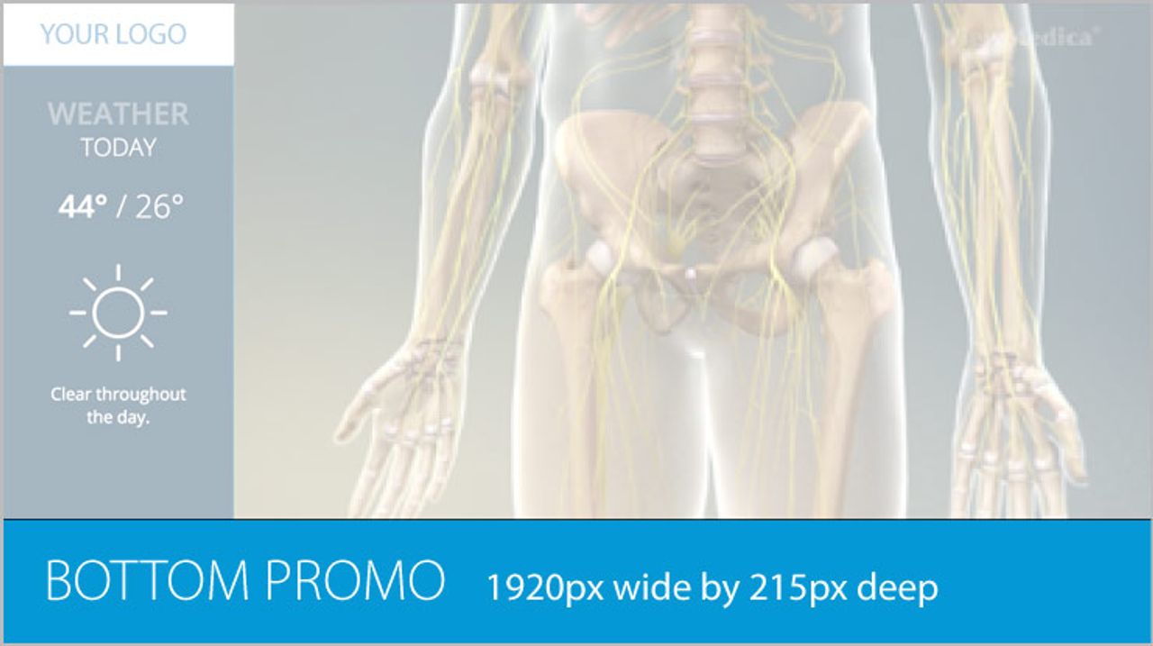 A bottom promo is shown in the bottom bar of your VMcast.