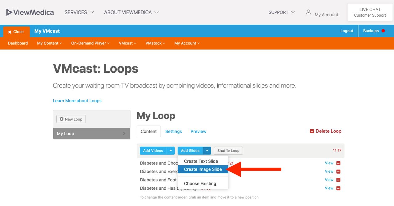 Upload your bottom promo to ViewMedica.