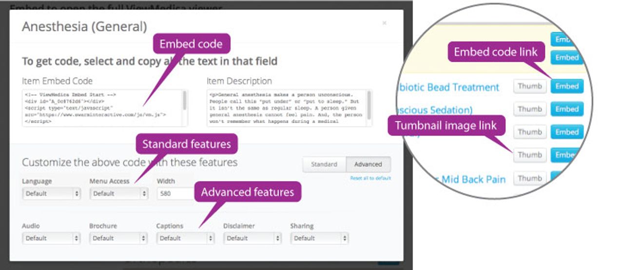 You can copy the embed code, set certain features, and more!