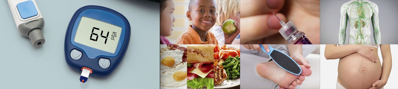 Various images from diabetes patient education videos