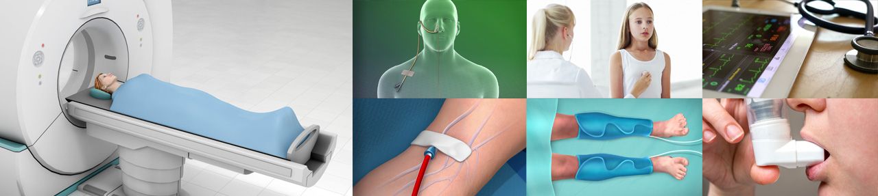 Various images from general healthcare patient education videos