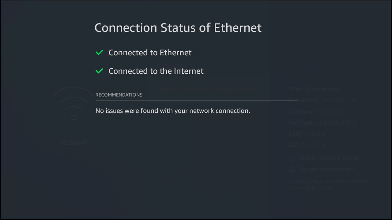 The status shows a strong and viable connection.
