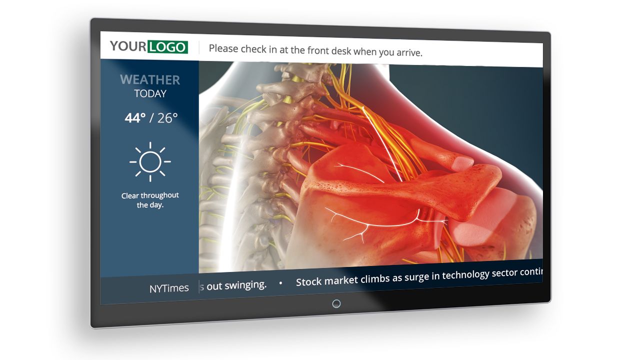 VMcast brings patient education, weather, news, messages, and promos to your waiting room tv.